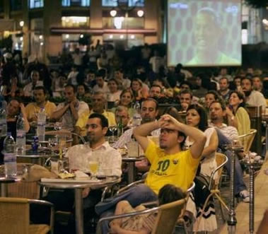 World Cup - Brezil Fans in Downtown Beirut
