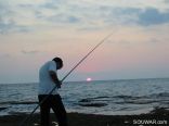 A fisherman at sunset, Byblos