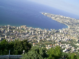 View from Harissa to Jounieh
