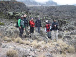 Hiking To Kilimanjaro, Tanzania Sept 2008- At the top of the Karanga wall