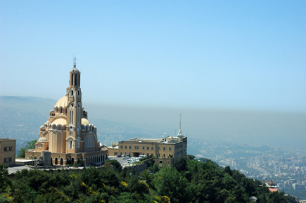 View from Harissa to Beirut
