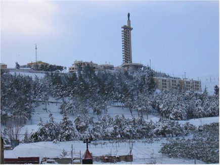 Zahleh under the snow