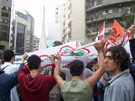 Protests at Sassine (Gebran Tueni)