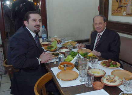 Saad Hariri and Michel Aoun