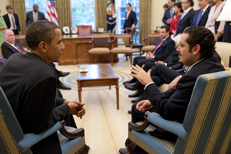 President Barack Obama meets with Prime Minister Saad Hariri
