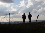 Lebanese Army Standing Next To The Border