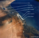 Lebanon The Levant From Space With Labels