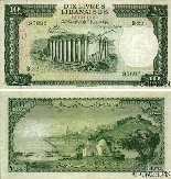 Ten Lebanese Pounds 1956