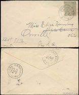 Lebanon Turkish Post Offices 1899 Env. to USA
