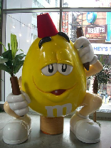 Giant M&M with Tarbouche - Times Square M&M store NYC